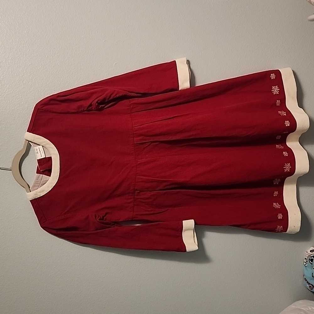Hanna Anderson red corduroy Christmas dress size 150
